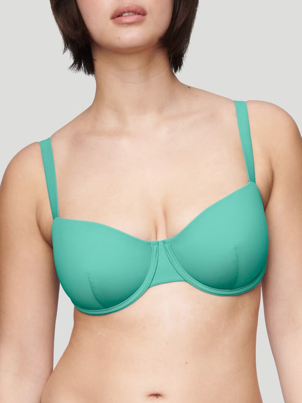 NWT- CUUP THE BALCONETTE - SWIM Underwire bikini Top in Tide